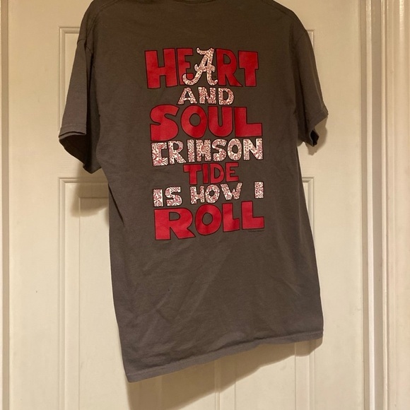 Gray Campus Collection Bama Girls medium Crimson Tide is how I Roll Alabama - Picture 3 of 6